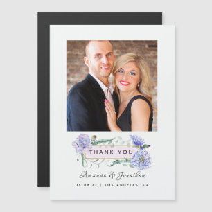 Blush Pink and Mint Geometric Floral Wedding Magnetic Invitation