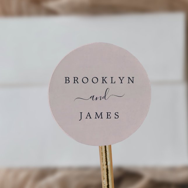 Blush Pink and Navy Wedding Envelope Seals (Creator Uploaded)