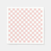Blush Pink and White Checkered