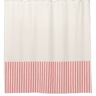 Blush Pink and white stripe Shower Curtain