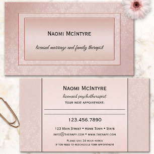 Blush Pink Appointment Business Card