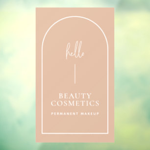 Blush Pink Arch Hello Business Welcome Sign