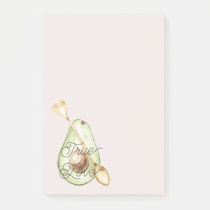 Blush Pink Avocado Heart Spoon Post-it Notes