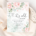 Blush pink Baby it's cold outside baby shower Invitation<br><div class="desc">Blush pink floral Baby it's cold outside baby shower Invitation. Girl winter baby shower invitation. 
Matching items available.</div>