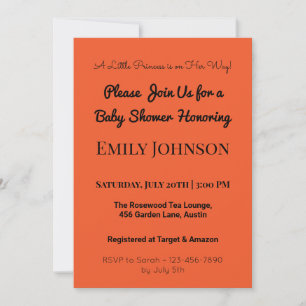 Blush Pink Baby Shower Invitation for a Girl