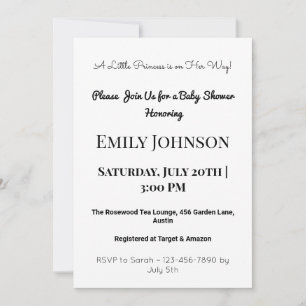Blush Pink Baby Shower Invitation for a Girl