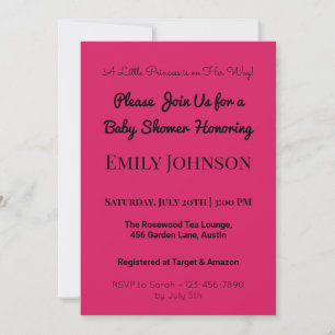 Blush Pink Baby Shower Invitation for a Girl