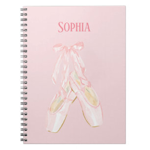 Blush Pink Ballet Shoes Notebook