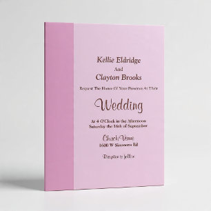 Blush Pink Bar Wedding Invitation