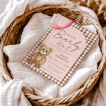 Blush Pink Bearly Wait Girl Baby Shower