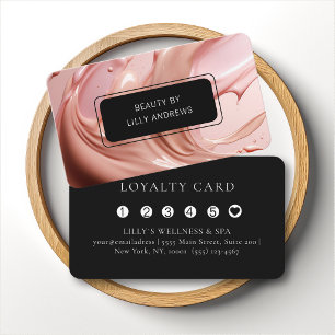 Blush Pink Beauty Heart Salon 5 Loyalty Card