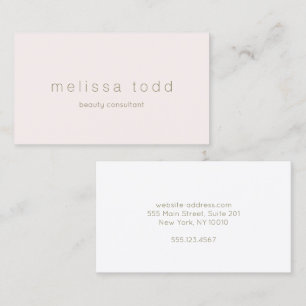 Blush Pink Beauty Minimalist Business Card