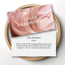 Blush Pink Beauty Salon Business Card