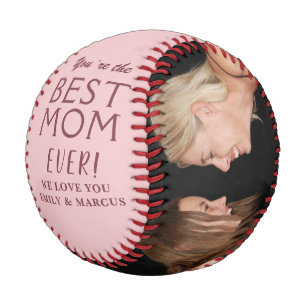 Blush Pink Best Mum Mother`s Day 2 Photo Baseball
