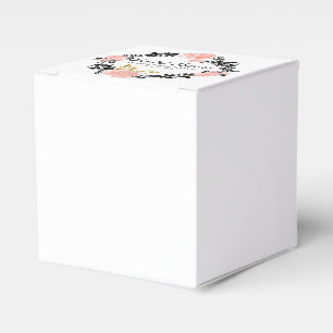 Blush Pink, Black, Gold Bridal Shower Favour Box