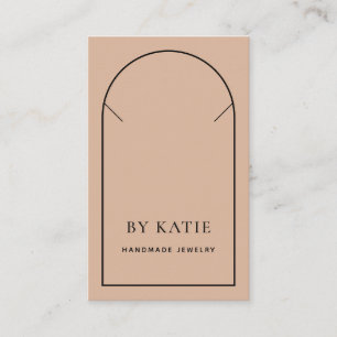Blush Pink & Black Minimal Necklace Display Card