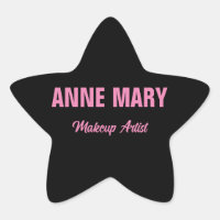 Blush Pink Black Name Makeup Artist Business