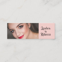 Blush Pink Black Script Photo Eye Lashes Mini