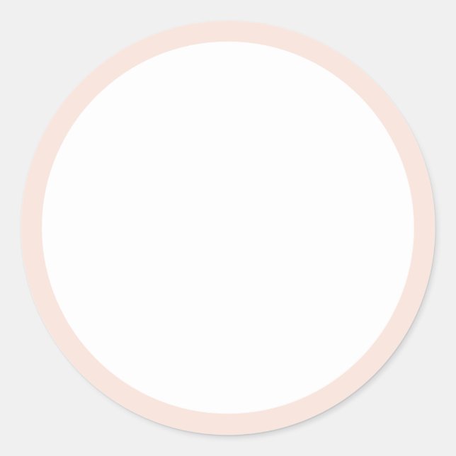 Blush Pink Blank Classic Round Sticker (Front)