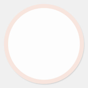 Blush Pink Blank Classic Round Sticker