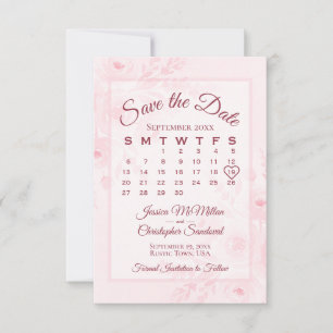 Blush Pink Boho Chic Watercolor Peonies Wedding  Save The Date