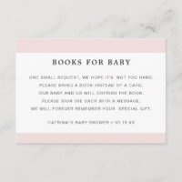 Blush Pink Book Request Baby Shower