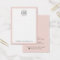 Blush pink border logo earring display card