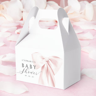 Blush Pink Bow Baby Shower Favour Box
