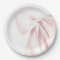 Blush Pink Bow Baby Shower Paper Plates