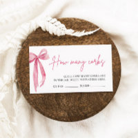 Blush Pink Bow Guess How Many Corks Game