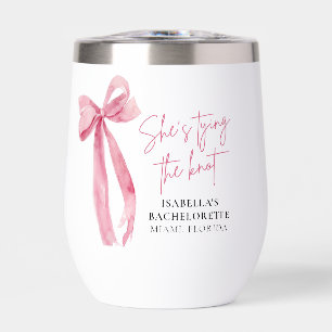 Blush Pink Bow She's Tying the Knot Bachelorette