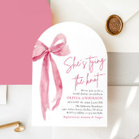 Blush Pink Bow She's Tying the Knot Bridal Shower