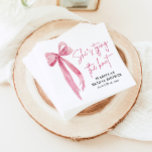Blush Pink Bow She's Tying the Knot Bridal Shower  Napkin<br><div class="desc">Add a touch of elegance to your bridal shower with our Blush Pink Bow "She's Tying the Knot" Bridal Shower Napkins. These high-quality napkins feature a charming blush pink bow design, perfect for adding a stylish accent to your celebration. Whether you're serving hors d'oeuvres or cake, these napkins are sure...</div>
