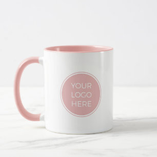 Blush Pink Branded Logo Mug