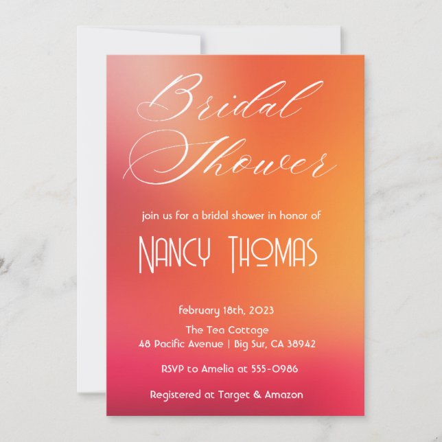 Blush Pink Bridal Shower Invitation (Front)