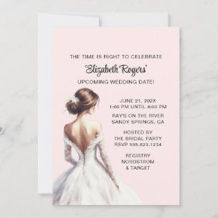 Blush Pink Bridal Shower Invitation