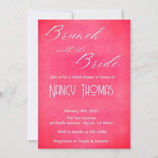 Blush Pink Bridal Shower Invitation (Front)