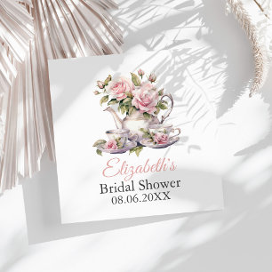 Blush Pink Bridal Shower Tea Party Napkins