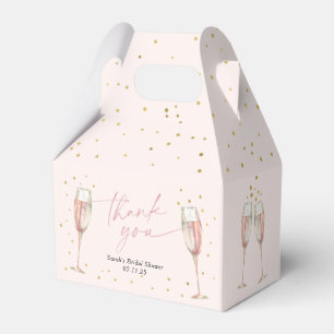 Blush pink Brunch and bubbly chic bridal shower  Favour Box