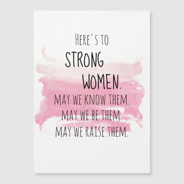 Blush Pink Brushstrokes Strong Women Encouragement (Front)