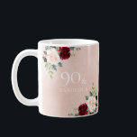Blush Pink Burgundy Red 90th Birthday Party Gift Coffee Mug<br><div class="desc">Blush Pink Burgundy Red 90th Birthday Party Gift Coffee Mug

Beautiful Burgundy and Blush Design Suitable for Birthdays</div>