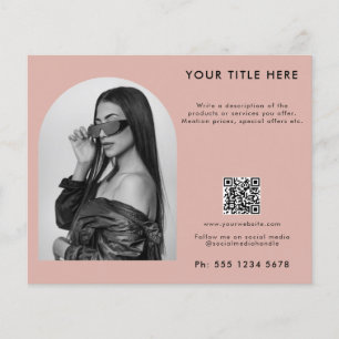 Blush Pink Business Beauty Hair Nail Makeup Salon Flyer