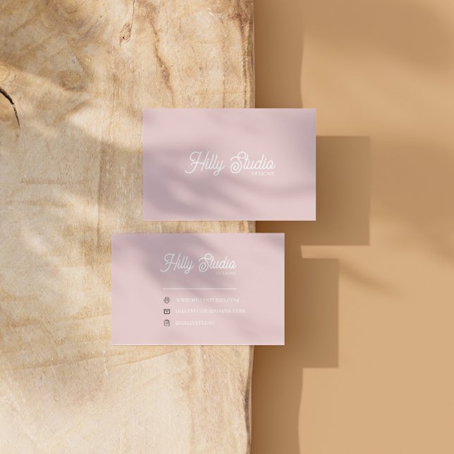 Blush Pink Business Card Template, Editable Printa (Creator Uploaded)