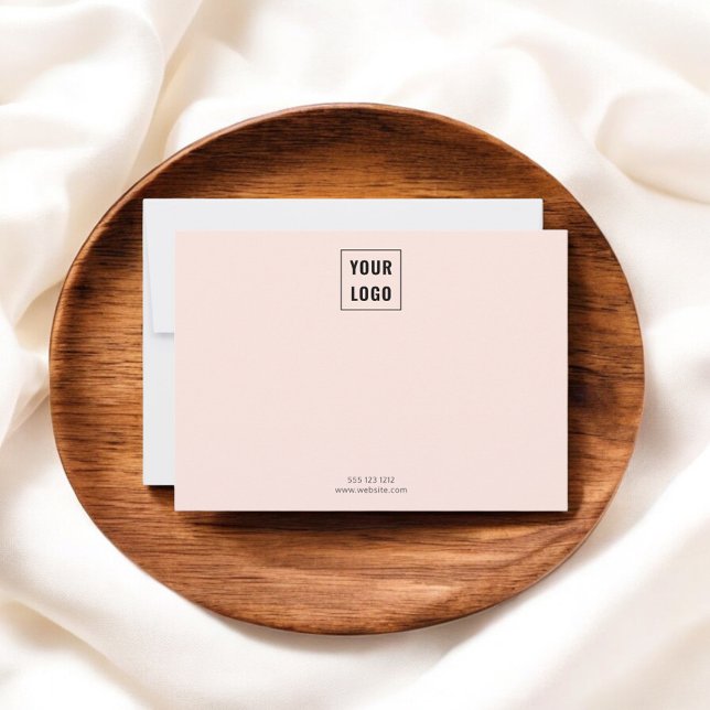 Blush Pink Business Logo Minimalist Card (Creator Uploaded)