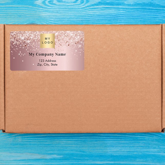 Blush pink business logo return address shipping (Creator Uploaded)