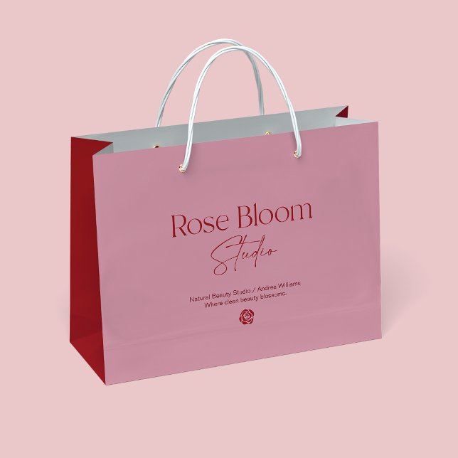 Blush Pink Business Logo Shopping Bag (Creator Uploaded)