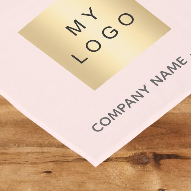 Blush pink business logo short table runner (Creator Uploaded)