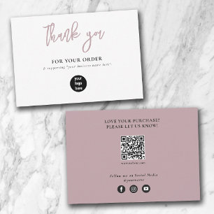 Blush Pink Business Thank You Logo Social Media
