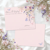 Blush Pink Butterfly Floral Bridal Shower Advice