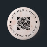 Blush Pink Buy Her A Shot She's Tying The Knot 6 Cm Round Badge<br><div class="desc">Modern and elegant design printed Blush Pink Watercolor Bachelorette Buy Her A Shot She's Tying The Knot button that can be customised with your text. Please click the "Customise it" button and use our design tool to modify this template. Check out the Graphic Art Design store for other products that...</div>